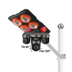 3-eye PTZ camera with street light 2 in 1