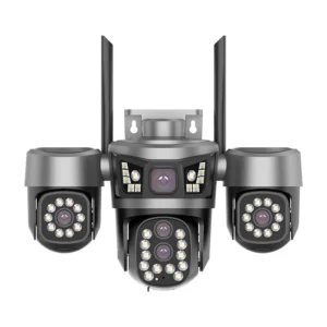 5-lens 4-view 3-panel 10x zoom 4G surveillance camera WiFi monitoring
