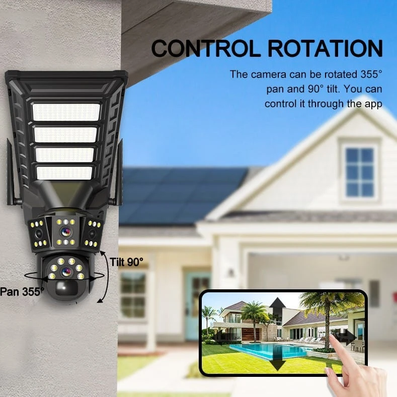 Original Factory 200W Street Light Solar Monitoring 16000mAh Surveillance Camera-details-1