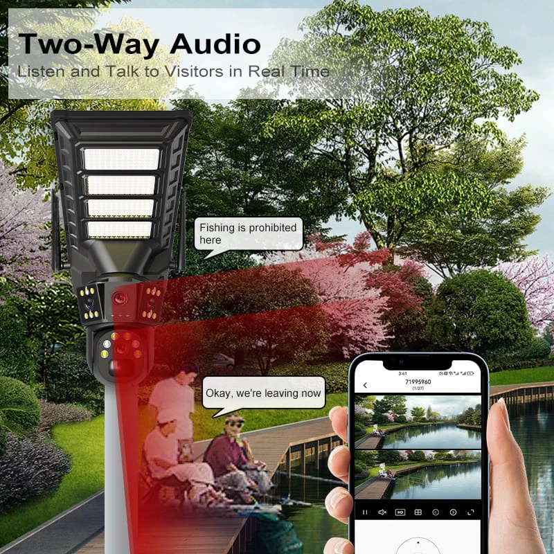 Original Factory 200W Street Light Solar Monitoring 16000mAh Surveillance Camera-details-9