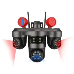 Triple Lens Red and Blue Flash Wireless Monitoring Camera
