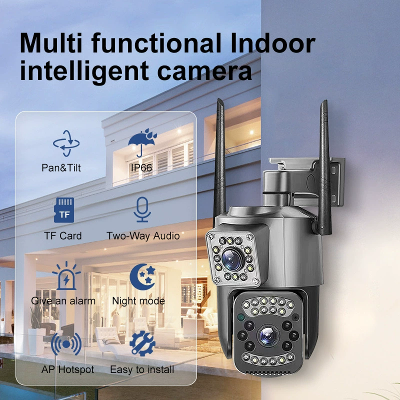 Two-Way Intercom 4G Dual-Lens Night Vision High-Definition 4MP Surveillance Camera-Mai-1