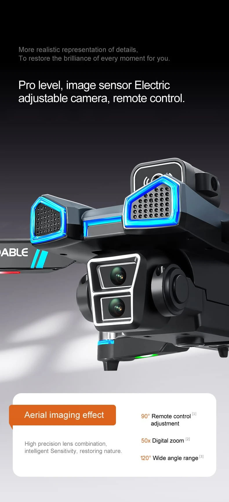 8K Triple-camera 30FPS Drone Headless Mode 50xZoom UAVa_07