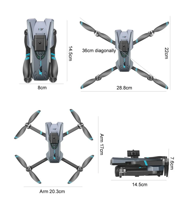 8K Triple-camera 30FPS Drone Headless Mode 50xZoom UAVb_02